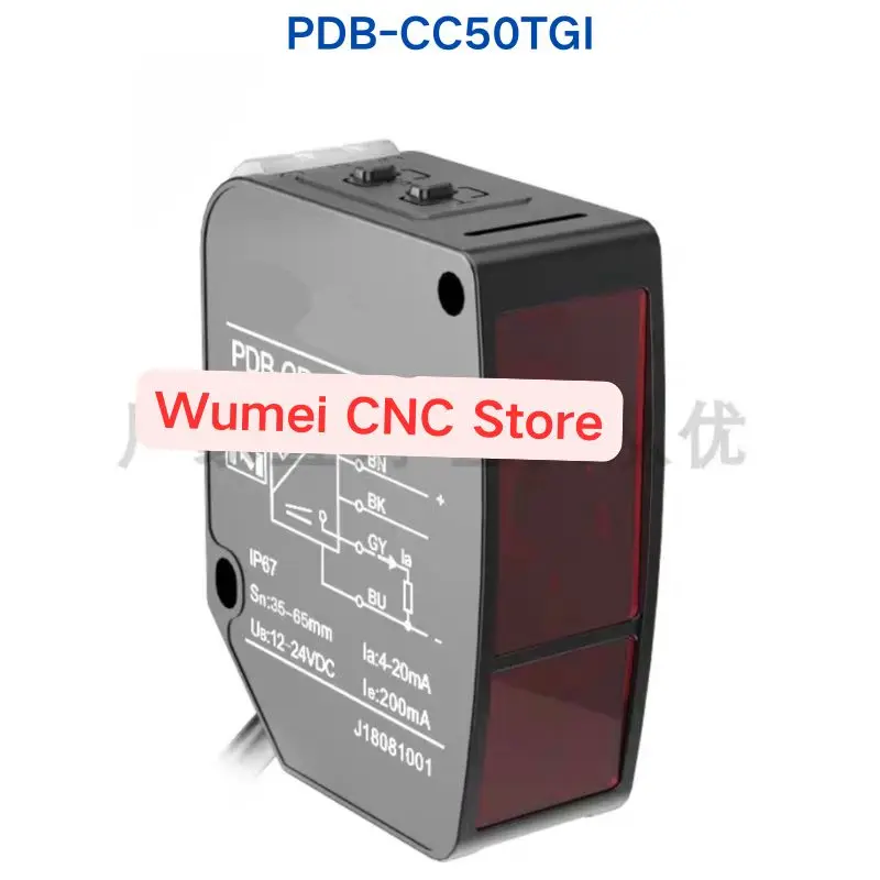 Brand new PDB-CC50TGI laser ranging sensor button setting IP67 waterproof plastic shell