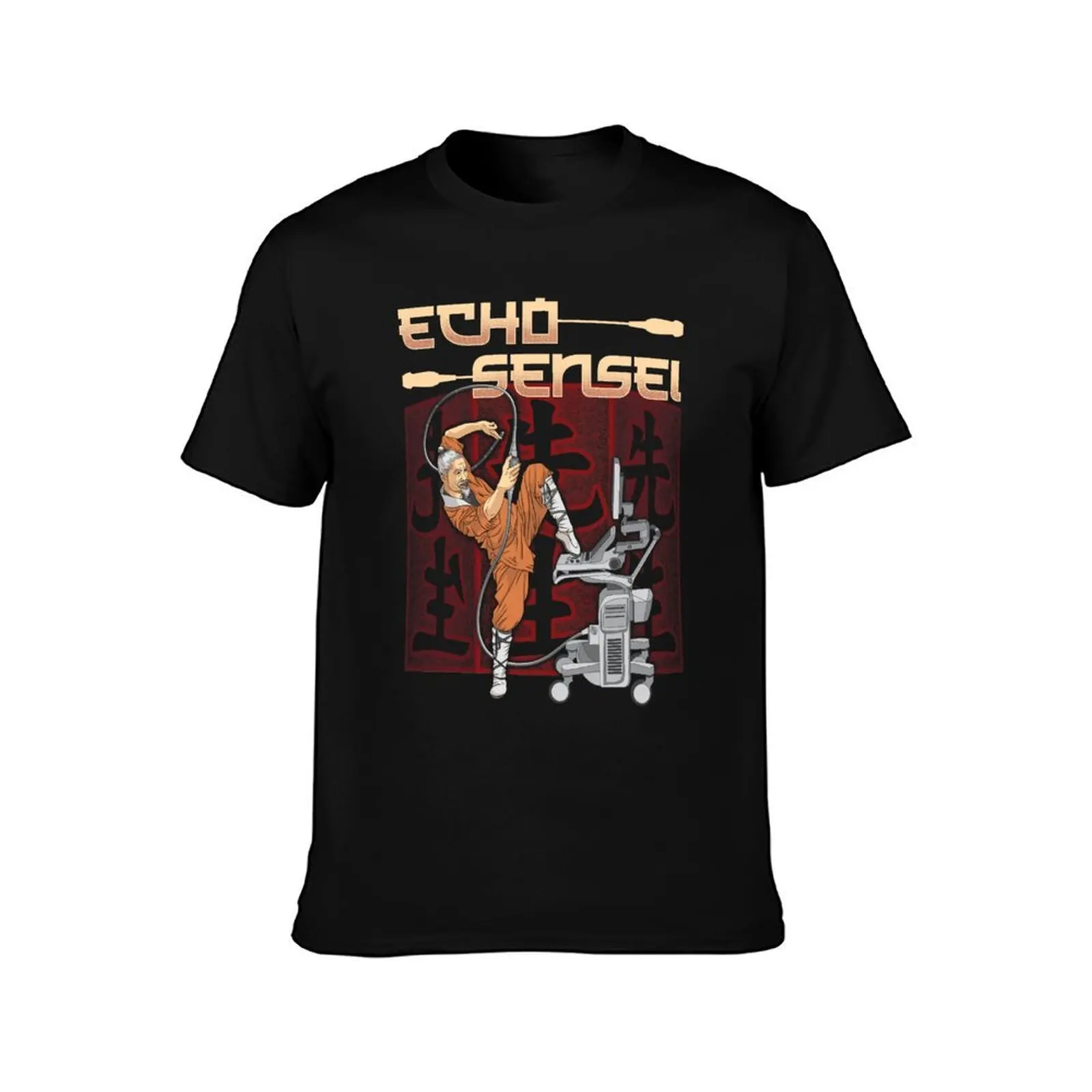 Echocardiography Sensei Funny Cardiac Expert Gift T-Shirt Regular Fit Plain Tee Shirt