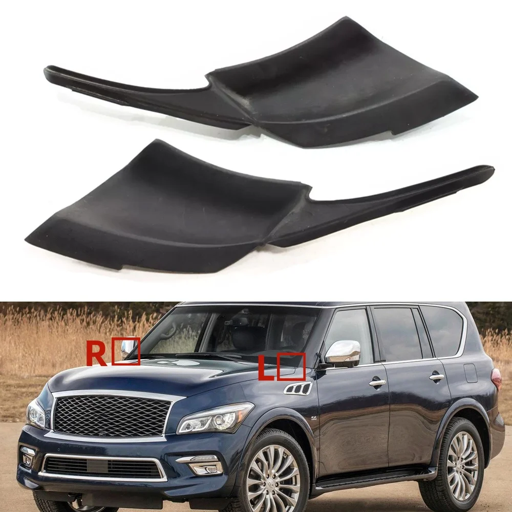 

Front Windshield Wiper Side Trim Cover Water Deflector Corner Cowl Plate For Infiniti QX56 2011-2013 QX80 2014-2024