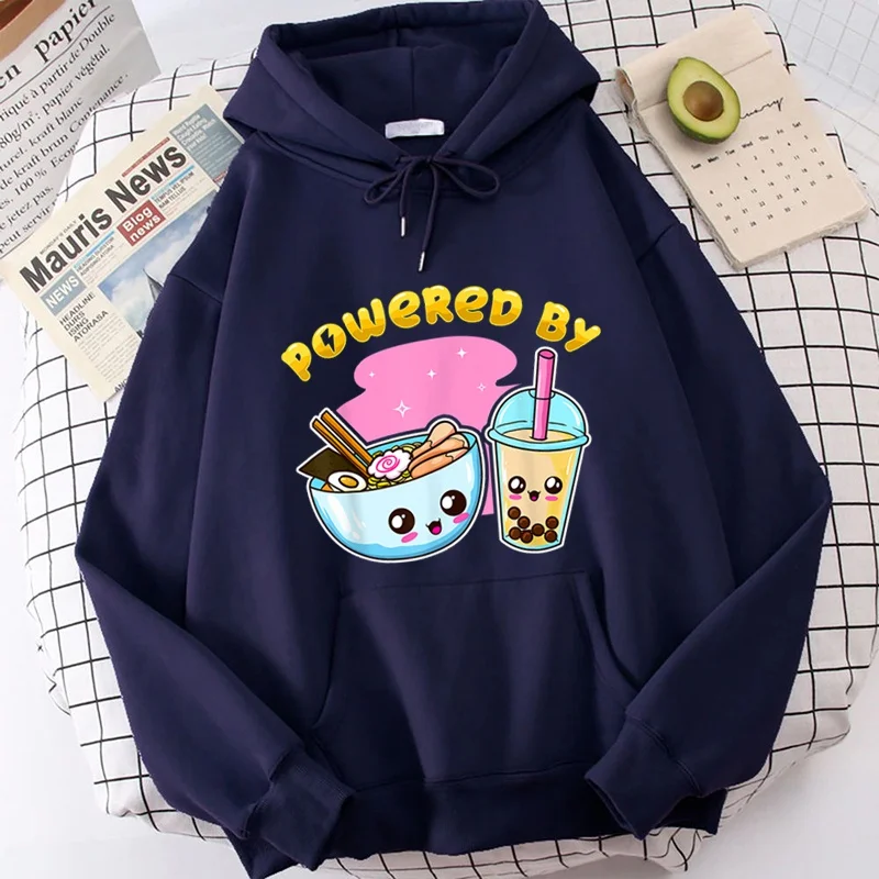 New Fashion Autumn And Winter Sweatshirts Ramen Boba Funny Hoodies Personalized Sweater For Women Men