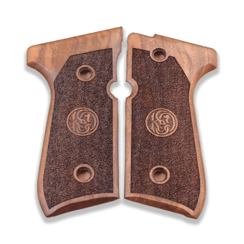 

KSD Brand Beretta 92FS, 92 A1, 92G, 92D, 96, M9 Compatible Walnut Grips Stripled