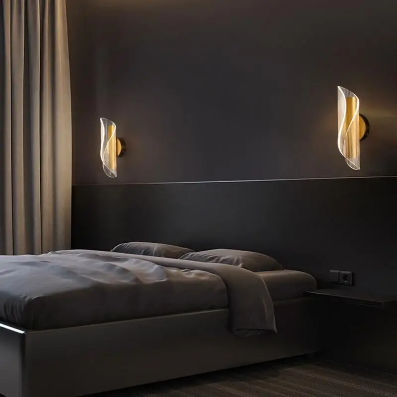 Wall Sconce Light Acrylic LED Wall Sconce Wall Mounted Lamp Decorative Bedside Wall Lamps LED Wall Lamp For Home Corridor Stairs