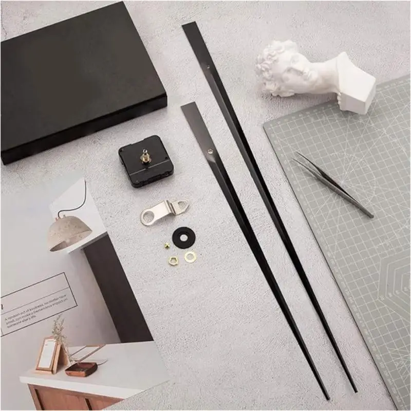 Clock Repair Set with Long Wall Clock Hands, Strong Drive Mechanism for DIY Clock Users and Indoor Assembly Work 55KF