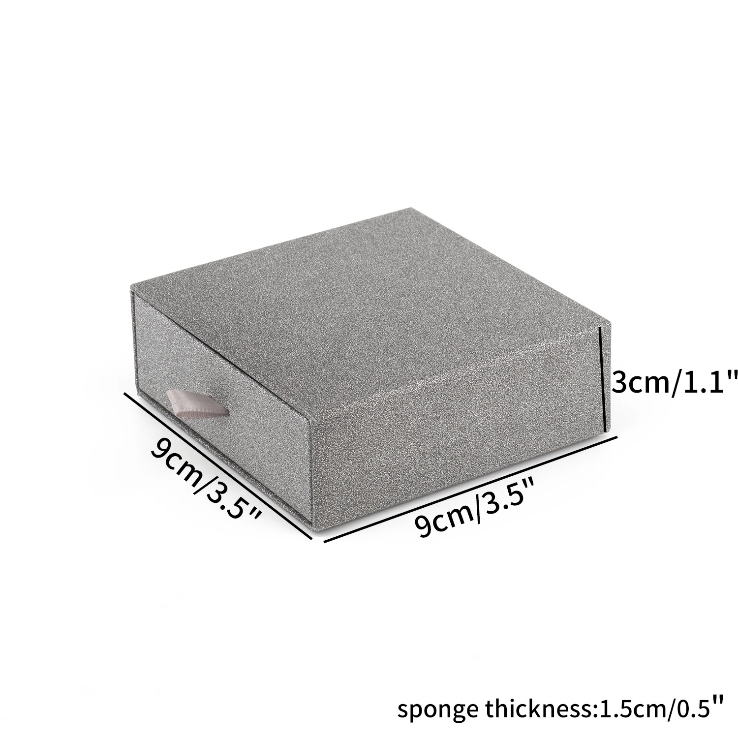 Shiny Silver Kraft Paper Jewelry Box Set