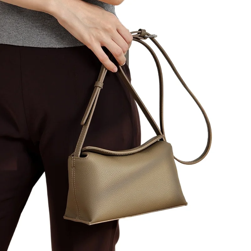 Women's Pillow Bag with Durable Top Grain Leather Convertible Crossbody Shoulder Handbag Daily Minimalist