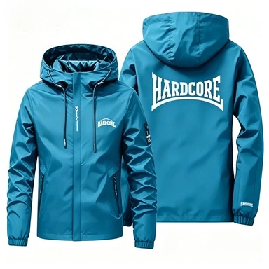 Hardcore jacket - Windproof hiking coat- Men's zipper hiking jacket-Water-resistant and quick-drying sports hooded high-end coat