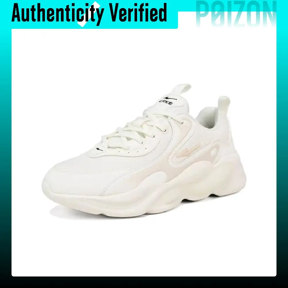 Erke Comfortable Round Toe Low top Casual Shoes Women's Beige 52123402195/