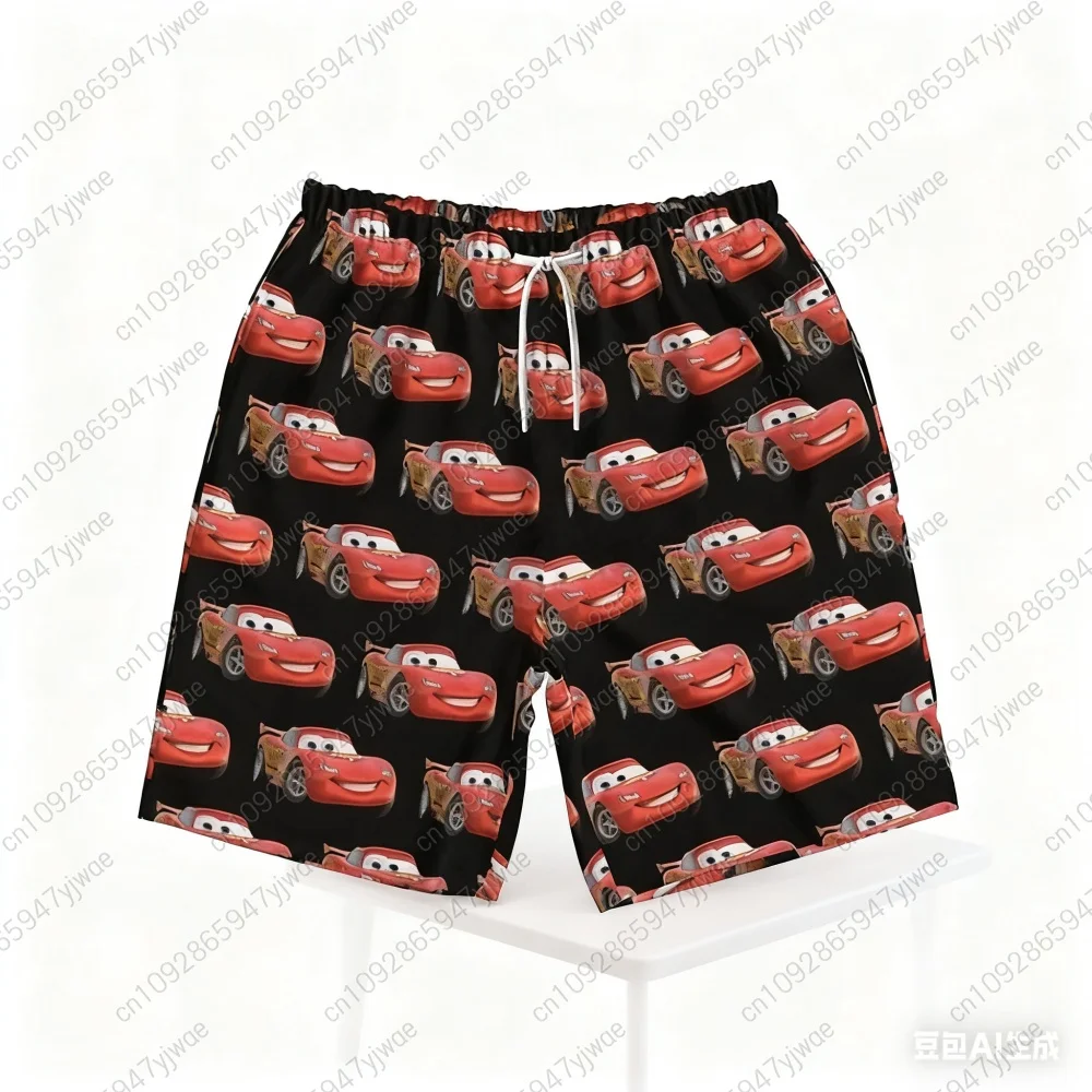 

2025 New Sally I'm Lightning Cars McQueen Print Men's Sports SHORTS Summer ShortsCouple Casual SHORTS Adults