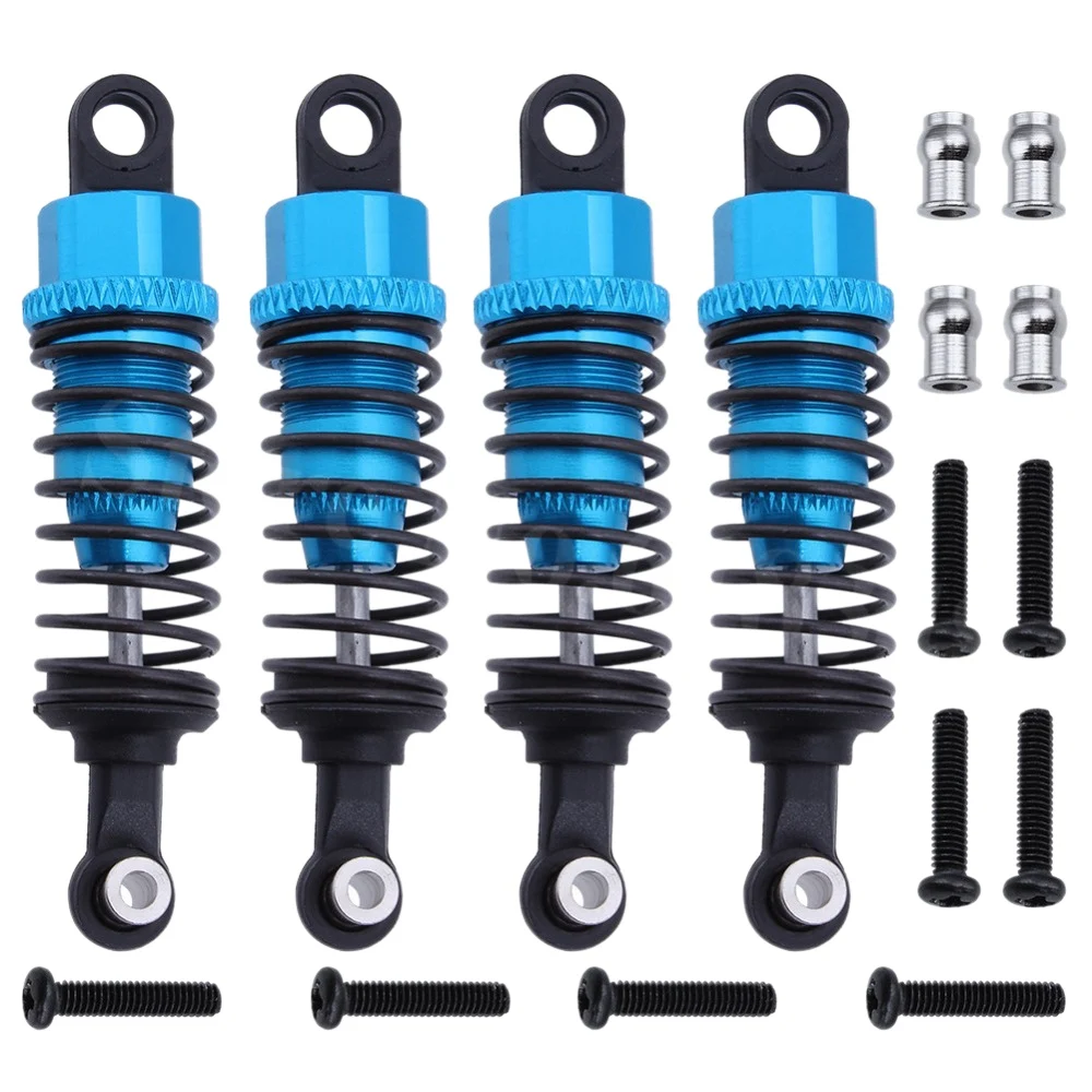 4Pcs Aluminum Shock Absorber Assembled Replacement A949-55 for 1/18 WLtoys A959 RC Car A969 A979 K929 Upgrade Parts Blue