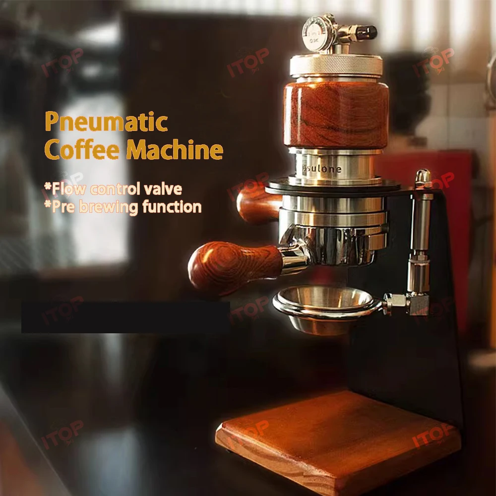 ITOP Pneumatic Coffee Machine 58 mm Camping Espresso Coffee Maker With Flow Control Value Pre-brewing Function