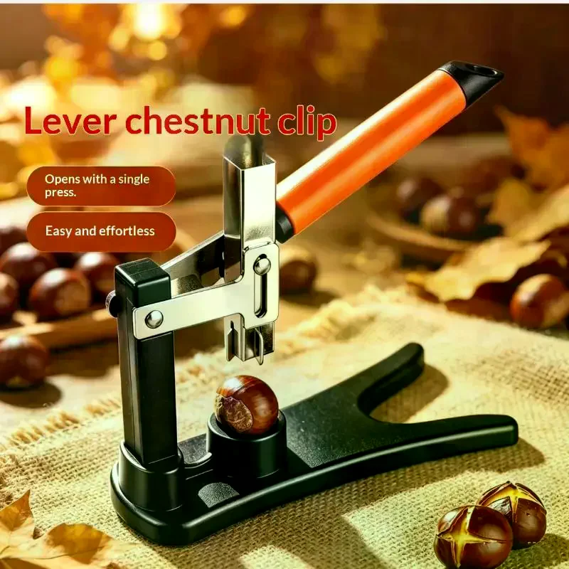 Chestnut Cutter With Non-Slip Handle, Kitchen Portable Nut Sheller & Cracker For Chestnuts, Walnuts, Safe For Kids & Seniors