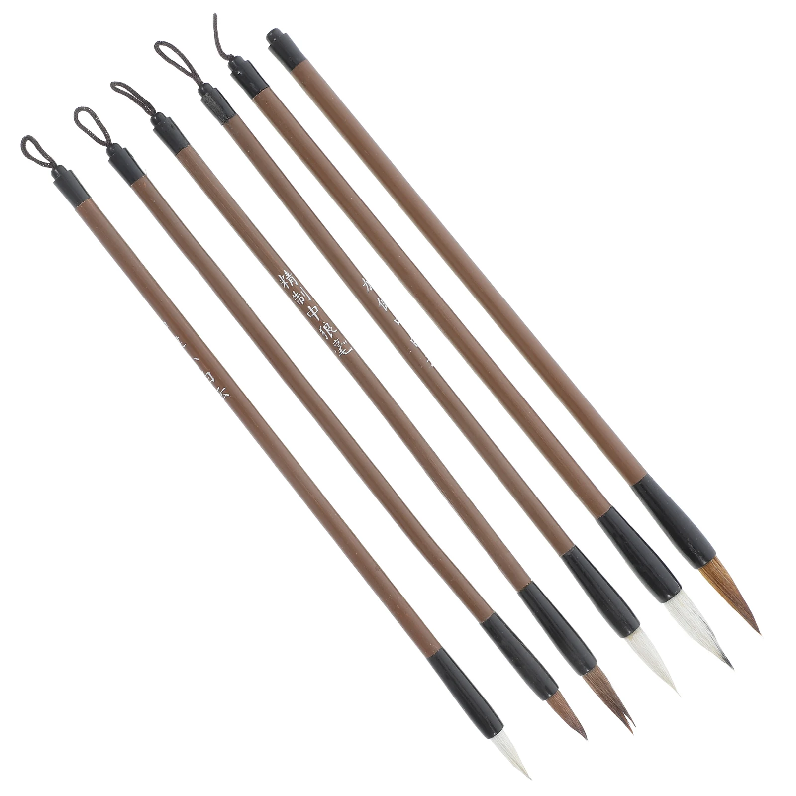 

6pcs Calligraphy Brush Set Wolf Hair Brushes for Student Home School Office Watercolor Painting Writing Studying Supplies