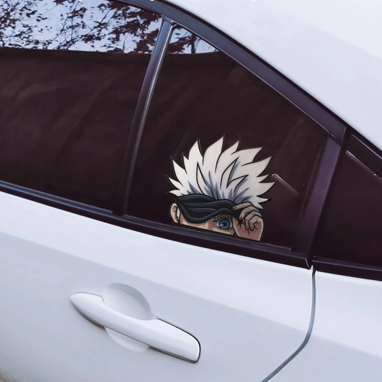 Anime Jujutsu Kaisen Cartoon Stickers Cool Satoru Gojo Waterproof Vinyl Decals Sticker Car Accessories Car Window Sticker