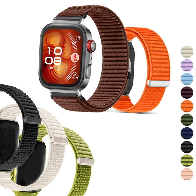

For Huawei Watch Fit 2 3 4 5/Fit New/ SE/ Special Edition / Fit2 /Fit3 Fit4 Fit5 Pro candy color Nylon Braided Sport Loop Band S