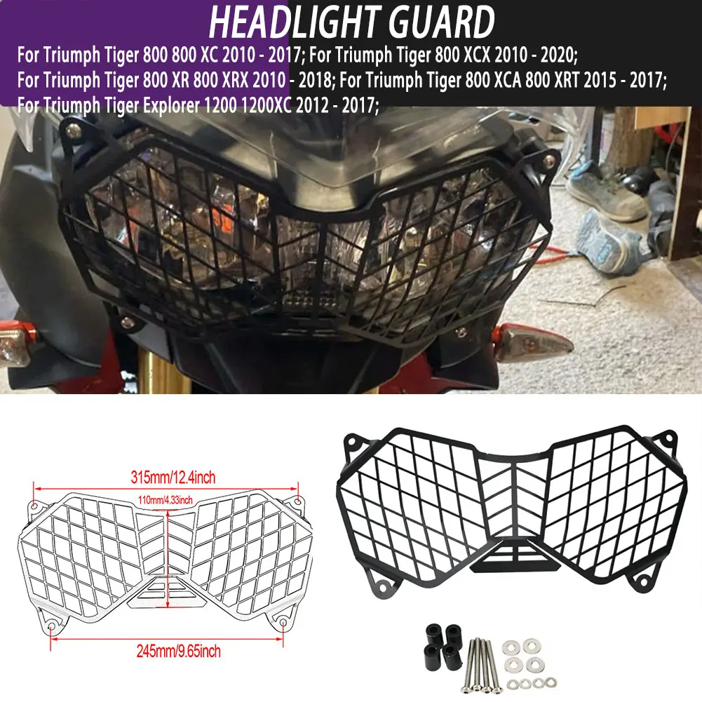 

For Triumph Tiger 800/XC/XCX/XCA/XRX/XRT Explorer 1200/Explorer 1200XC Motorcycle Part Headlight Guard Grille Protection Cover