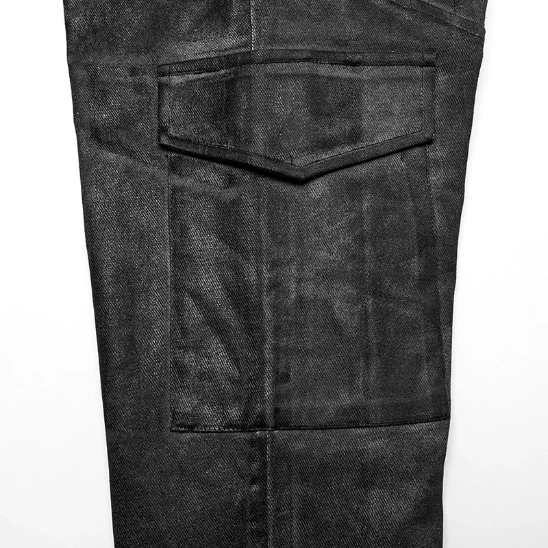 PUNK RAVE-Pantalon de Bergame Irrégulier pour Homme, Style Punk, Design FJH, Proximité Décorative, Streetwear, Automne