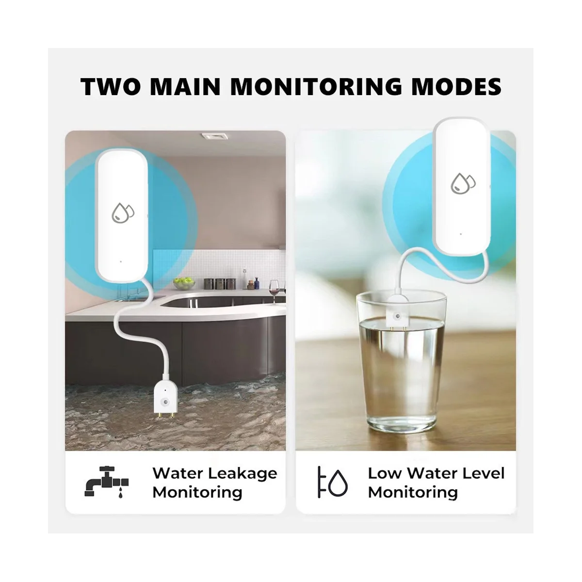 Tuya Water Leakage Sensor Detector WiFi Flood Water Leak Sensor Home Protection Alarm System Smart Life APP Control