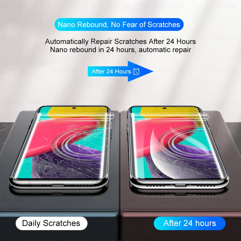 2PCS Hydrogel ฟิล์มสำหรับ Samsung Galaxy M53 6.7 "Screen Protector สำหรับ Samsung M53 5G ซัมซุง M 53 53M ป้องกันฟิล์มป้องกันฟิล์มแก้ว