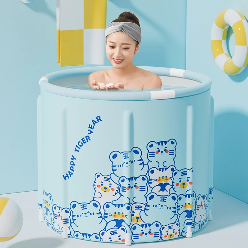 

Large Family Pool Spa Pies Shower Inflatable Portable Bathtubs Foot Bucket for Soaking Feet Ice Bath Barrell Bathroom DX50YT