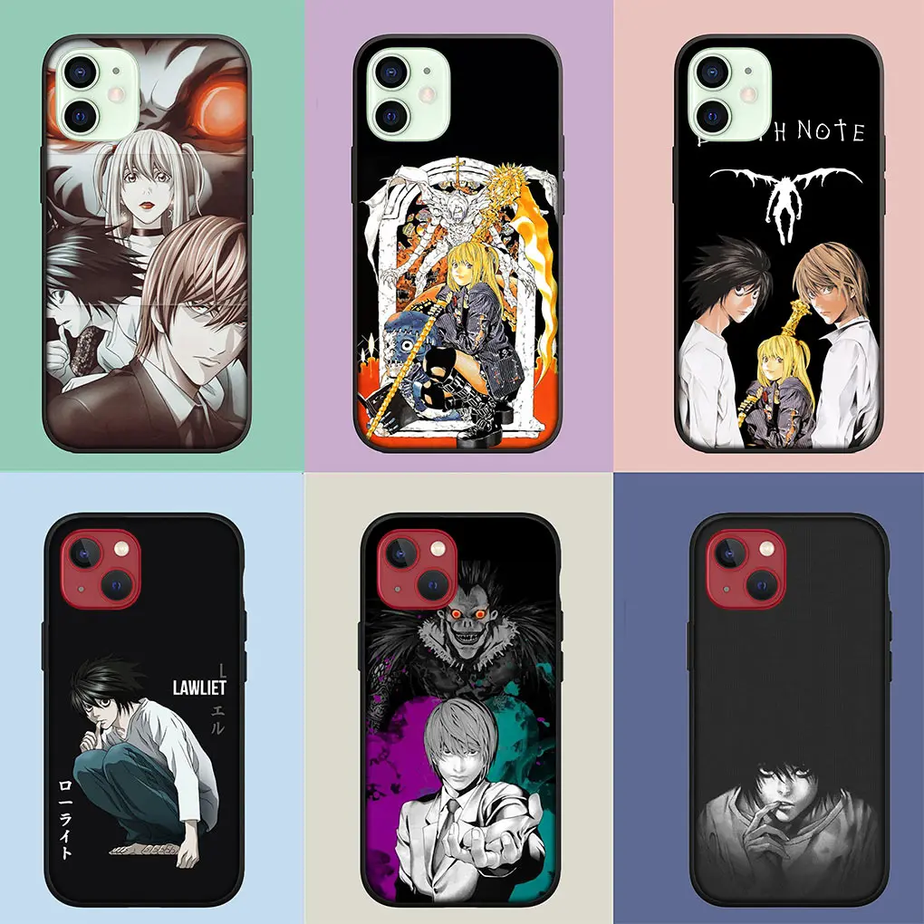 Rem Misa Deaths Note L Ryuk kira Cover Phone Case for Apple iPhone 15 14 Plus 13 12 Mini Pro Max XR + 13Pro 14+ 15+ Funda Casing