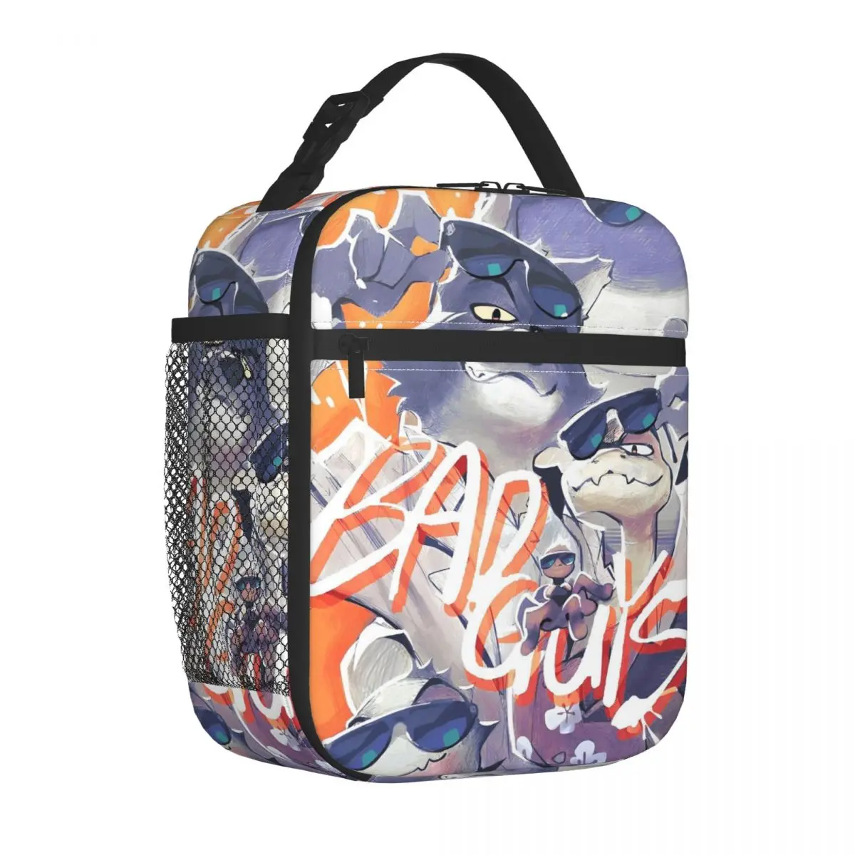 2025-dos-desenhos-animados-the-bad-guys-filme-sacos-de-almoco-isolados-saco-termico-recipiente-de-almoco-grande-tote-lunch-box-bento-bolsa-viagem-universitaria