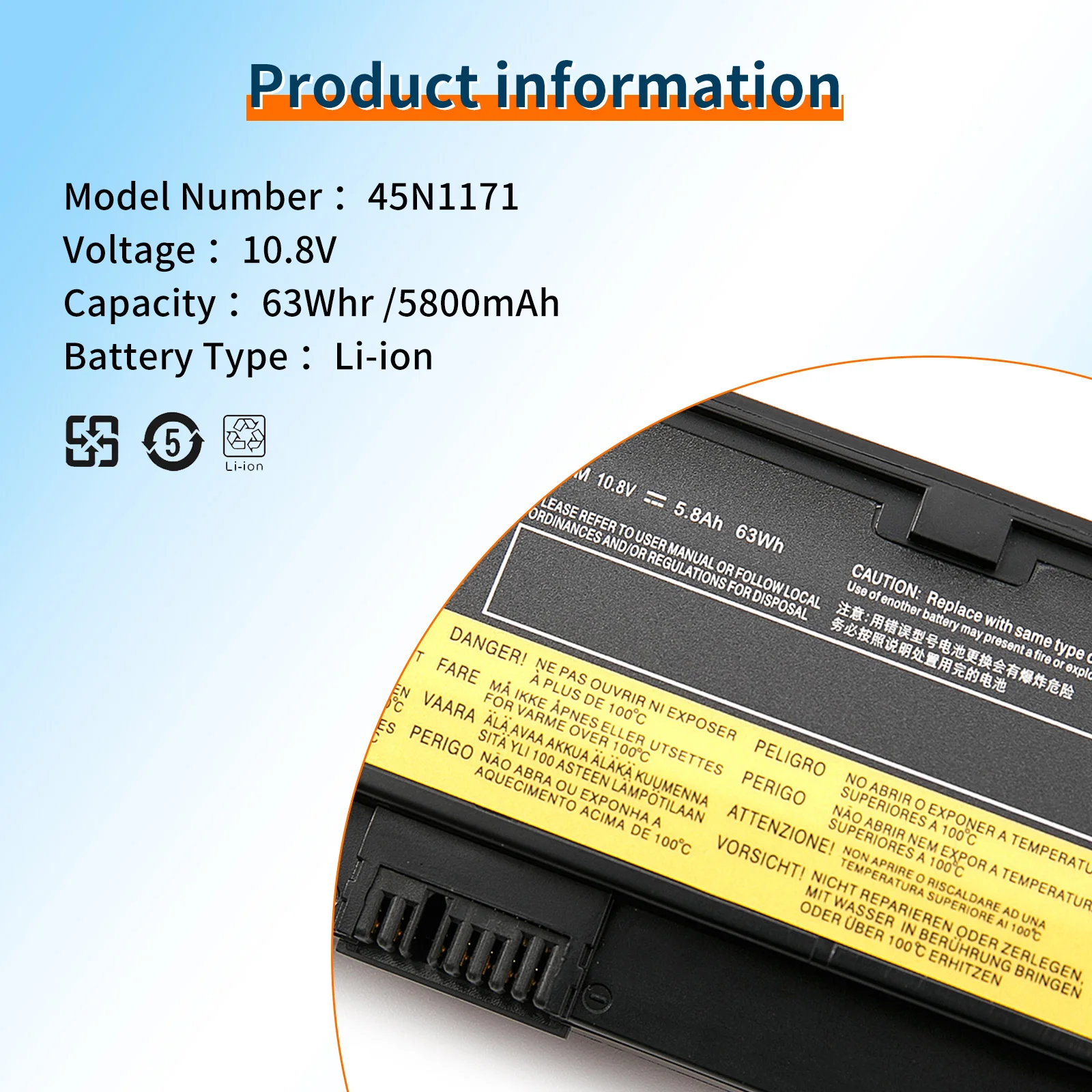 BVBH-Batería de ordenador portátil 45N1171, 10,8 V, 57/63WH, para LENOVO X200, X200S, X201, X201S, Series42T4834, 42T4535, 42T4543, 42T4650, 42T4534, 42T4537