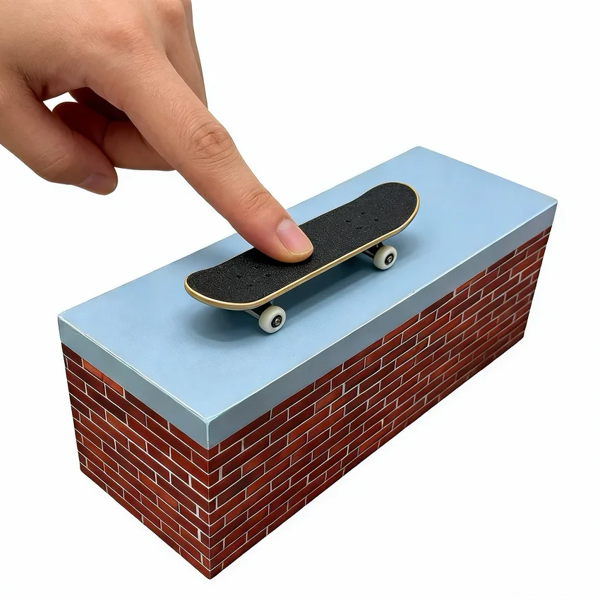 Professional Fingerboard Skatepark Set with Ramps & Obstacles Portable Fingerboard Ramp for Finger Skateboard Training