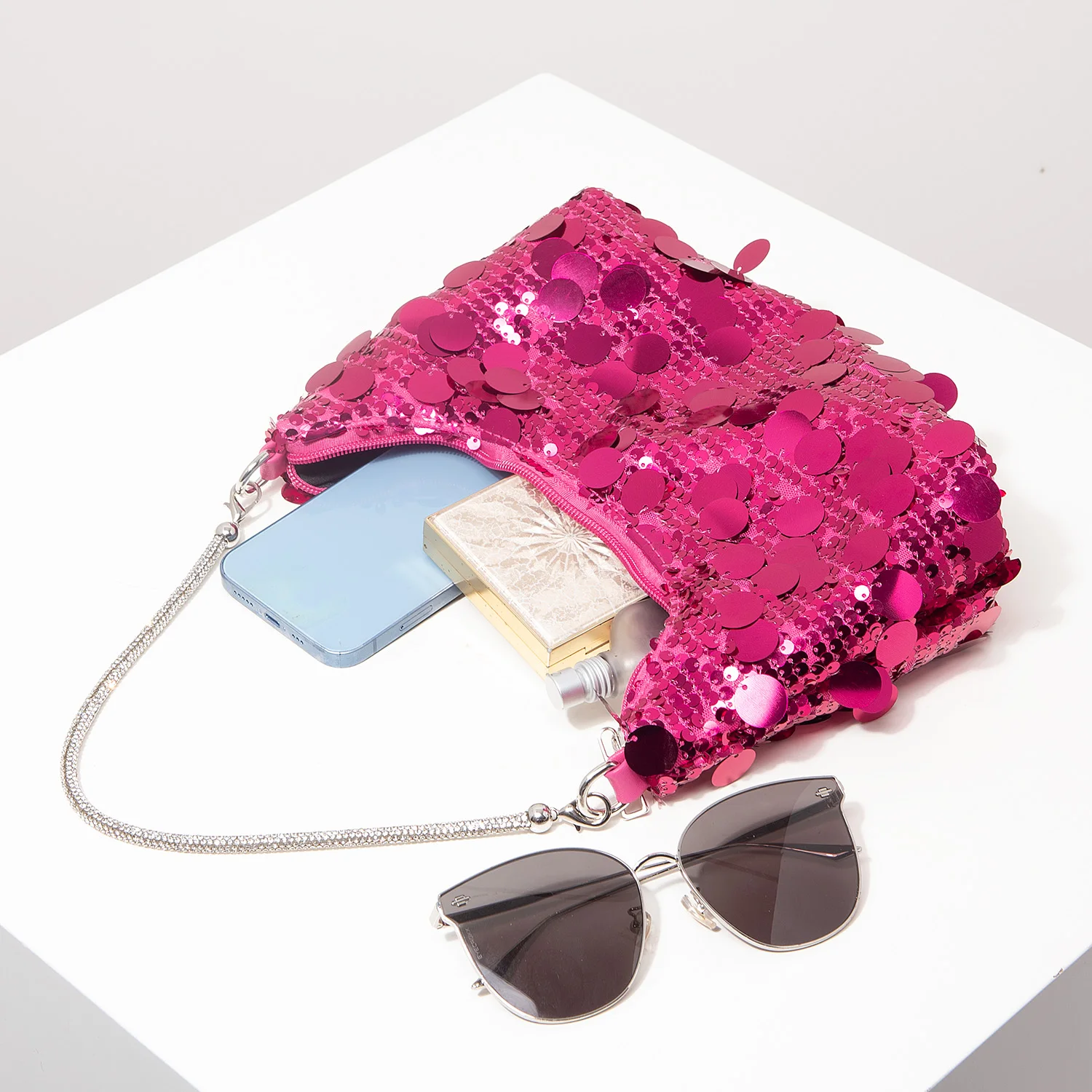 Tas Payet Mewah, Tas Bahu Konser, Gaun Tas Sepak Bola untuk Wanita, Tas untuk Wanita Elegan, Barang Pernikahan, Tas Pesta (Pola Acak)