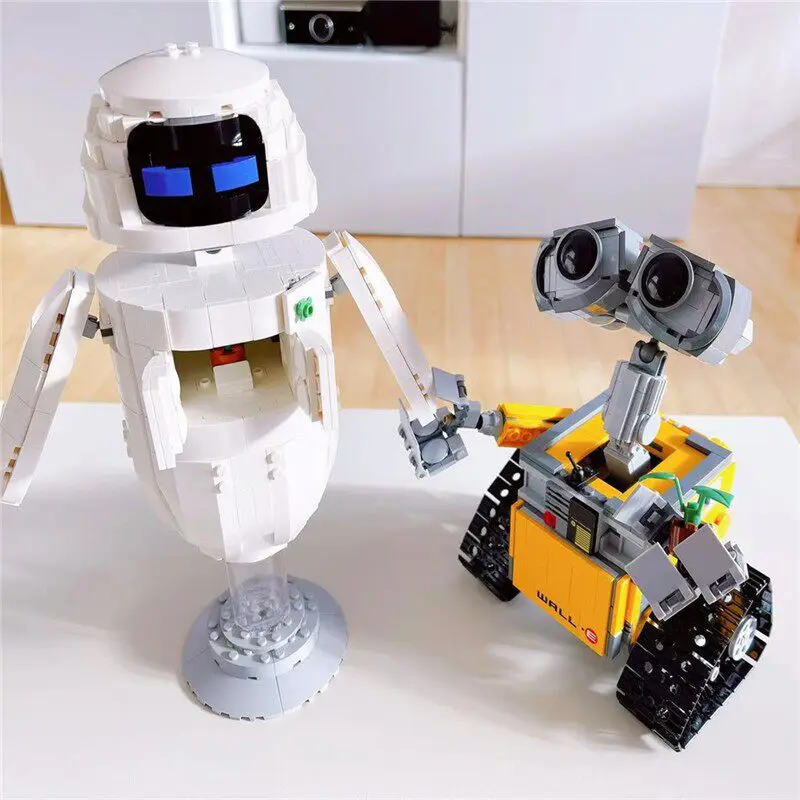 new-product-building-blocks-walli-and-eva-series-robot-43279-ornaments-children's-assembled-building-blocks-boy-toys-holiday-gif
