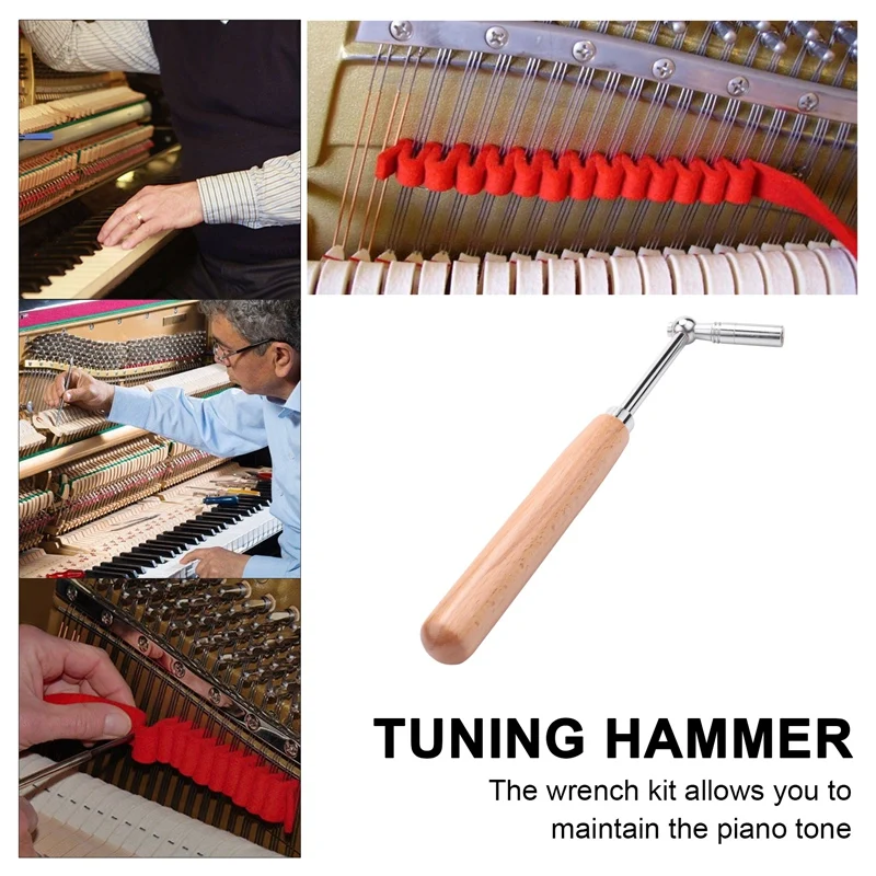 Professional Portable Lever Jujube Piano Tuning Tuner Mute Kit Tools And Case Piano Tuning Lever Tools Kit Mute Hammer Diy Set