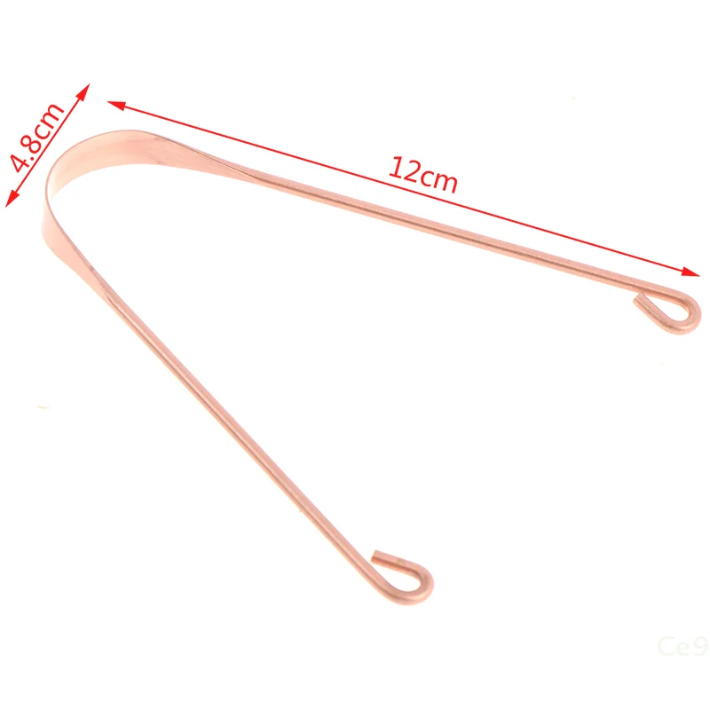 1PC Copper Tongue Scraper - Dental Oral Care Tool for Men & Women, Hygiene Cleaner