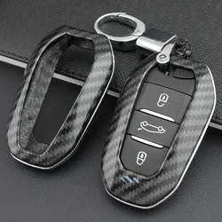 Умный брелок из углеродного волокна, чехол-цепочка для Peugeot 308 508 2008 3008 5008 Citroen C3 C5 Aircross DS 9 3 7 Crossback