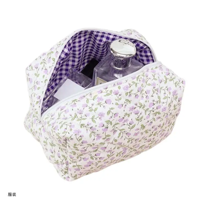 

D0UD Stylish Floral Print Travel Cosmetic Storage Bag Durable for Makeup and Toiletries