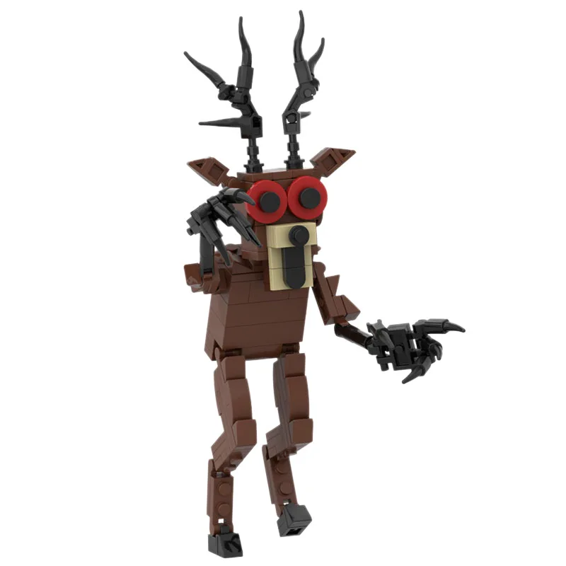 Novo 99 noites na floresta bloco de construção coruja veado homem monstro blocos de construção novidade crianças brinquedos presentes natal