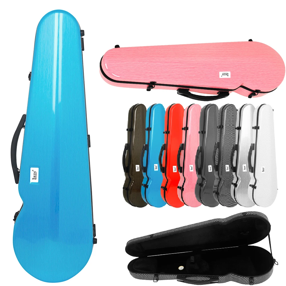 

IRIN 4/4 Violin Case Carbon Fiber Colorful Violin Case with Hygrometer Adjustable Double Shoulder Strap Violin Accessories