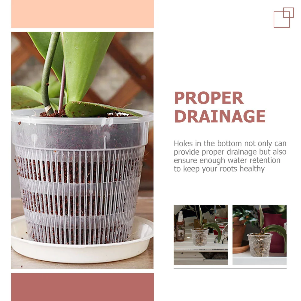 Small Indoor Watering Can Orchid Pot Plastic Plant Pots Artificial Plants Outdoor