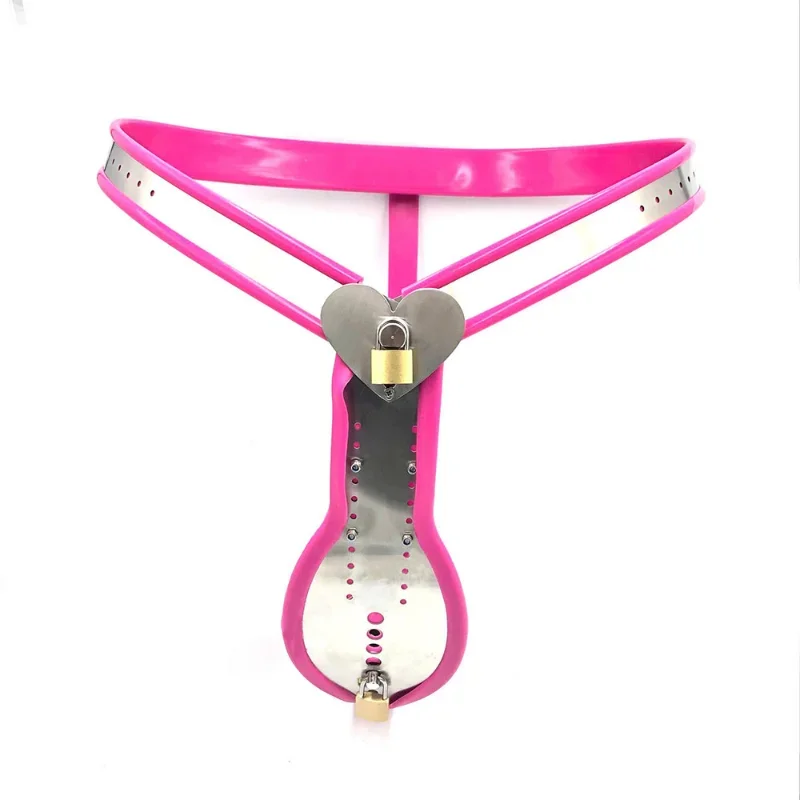 Male Chastity Belt Heart Shaped Lock Panties Penis Cock Cage with Tube Detachable Anal Plug BDSM Restraint Thigh Cuffs Men