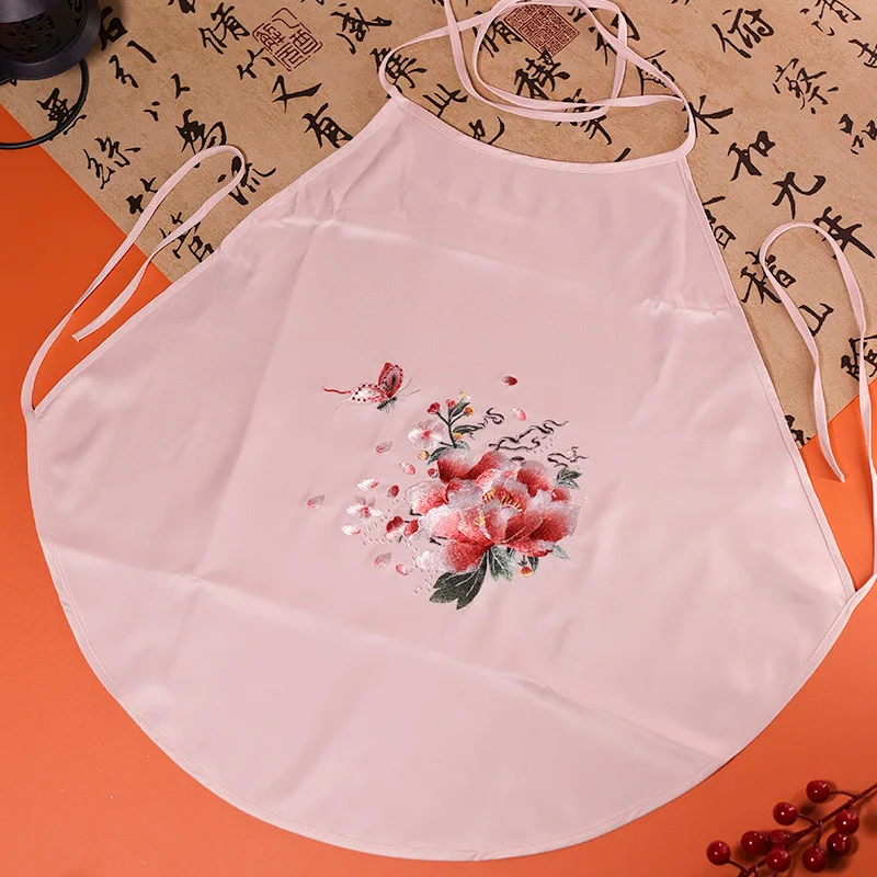 Chinese Traditional Lucky Clothes Pink Bige Dudou Top & Short 2PCS Pajama Set Silk Undergarment Butterfly Love Flower Embroidery