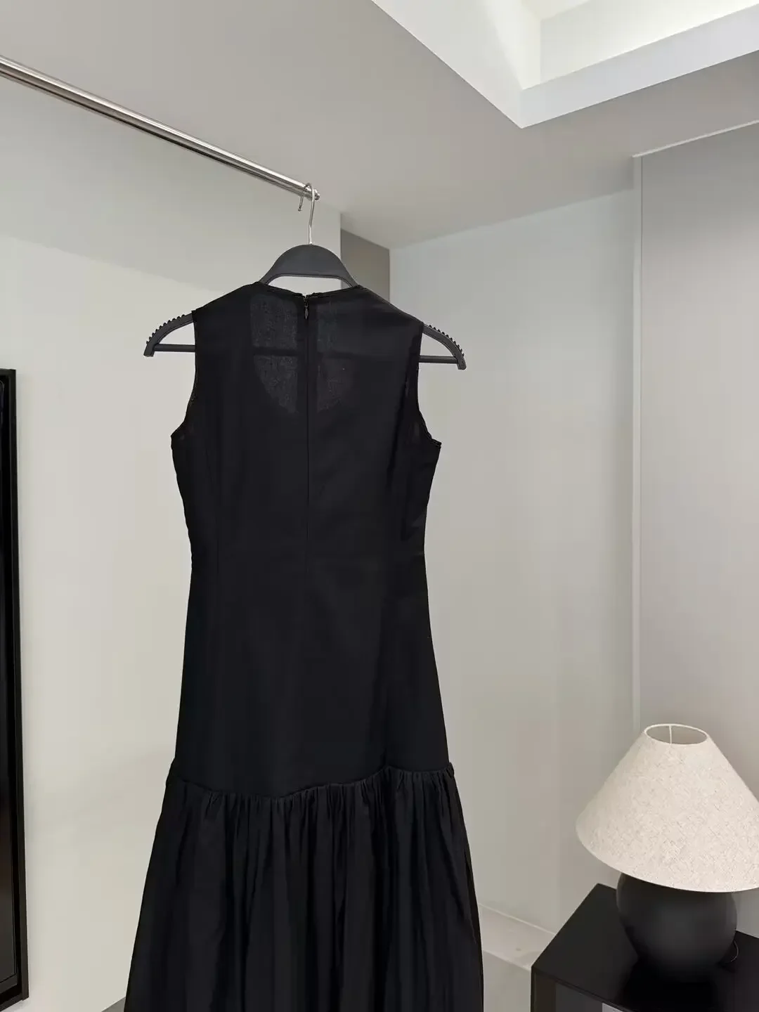 Vestido largo sin mangas para Mujer, prenda elegante con cuello redondo y costuras de cintura baja, estilo Retro, a la moda, 2024