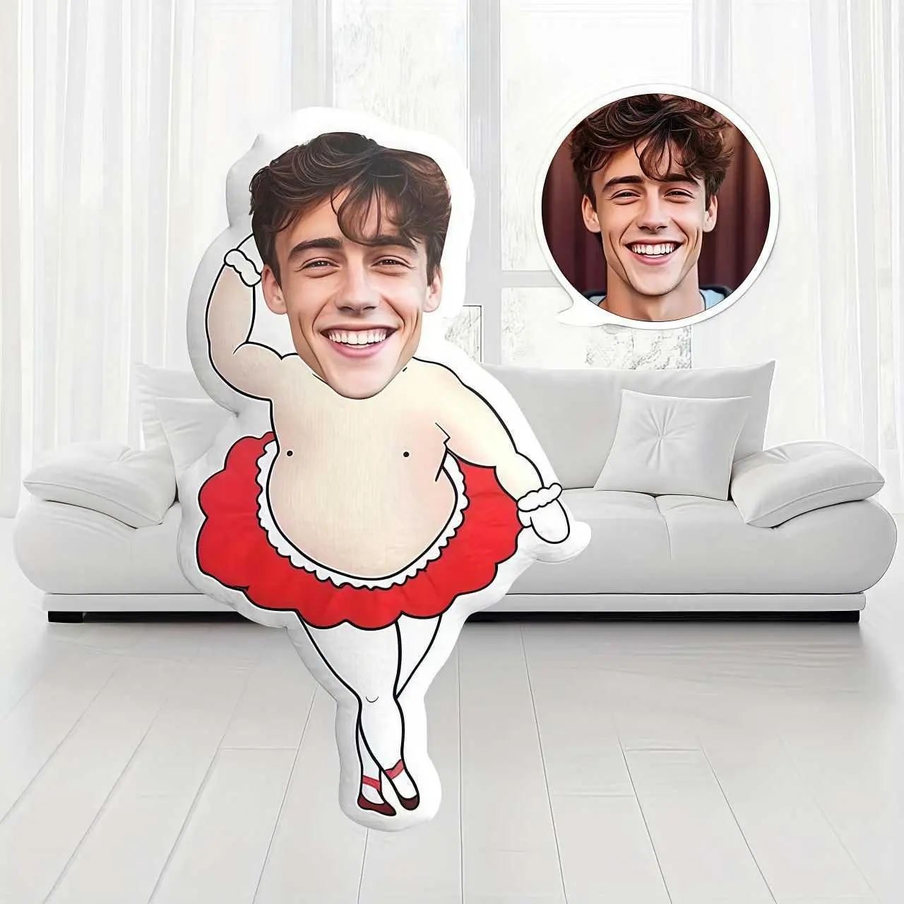 Customizable swan dance style funny and casual pillows, machine washable, printed pattern, suitable for sofa decoration