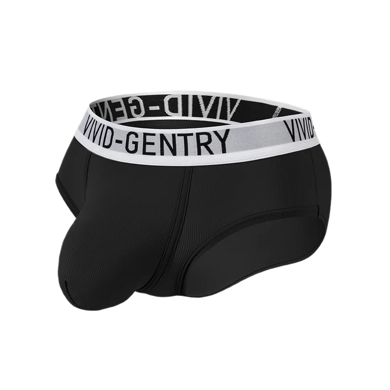 Men's Briefs 3D Big U Convex Pouch Underwear Ice Silk Underwear Sexy Sports Breathable Panties High Elastic Soft Underpants