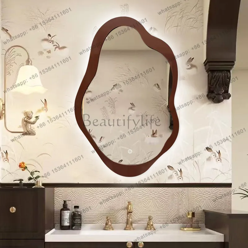 French minimalist bedroom makeup mirror entrance art decoration mirror