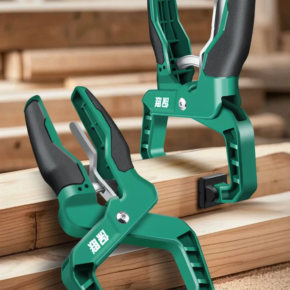 Heavy Duty G Clamp Nylon Fiberglass Carpentry Fixture Woodworking Tool Quick Ratchet Powerful Board Holder Device