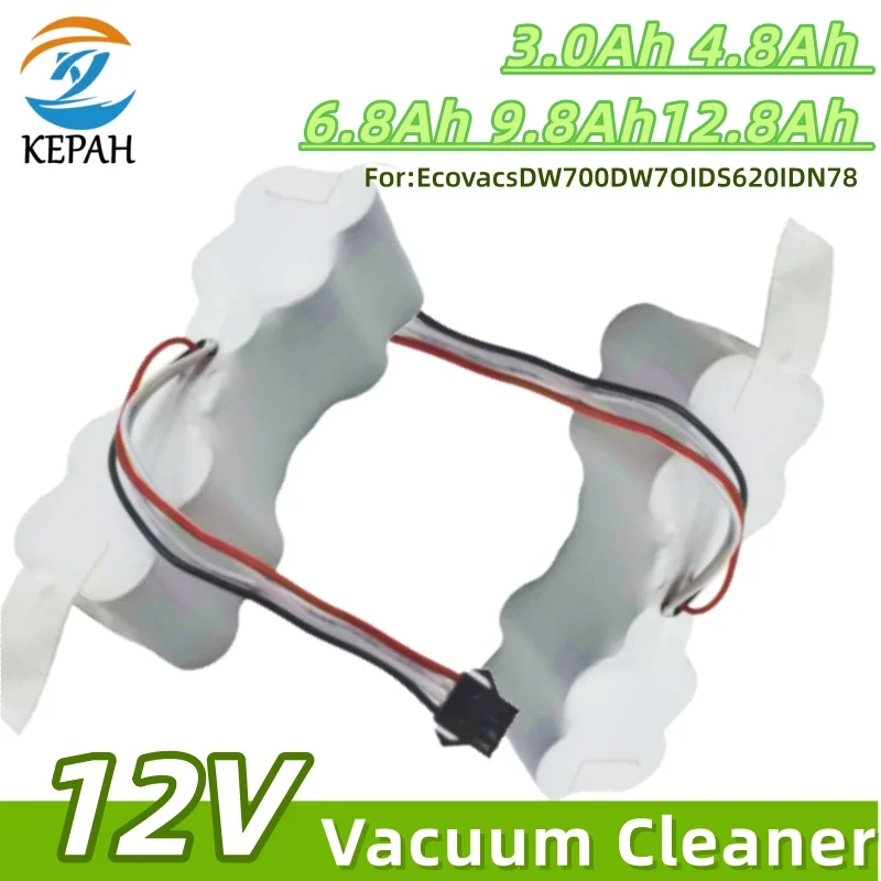 

Прочный аккумулятор 12 В, 12800 мАч | Стабильная работа для оригинальной подметальной машины Ecovacs DW701/DS620