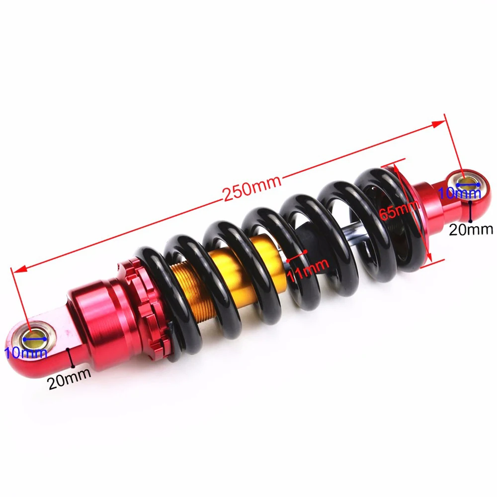 Motorcycle 980lbs Shocks Spring Suspension 250mm 10