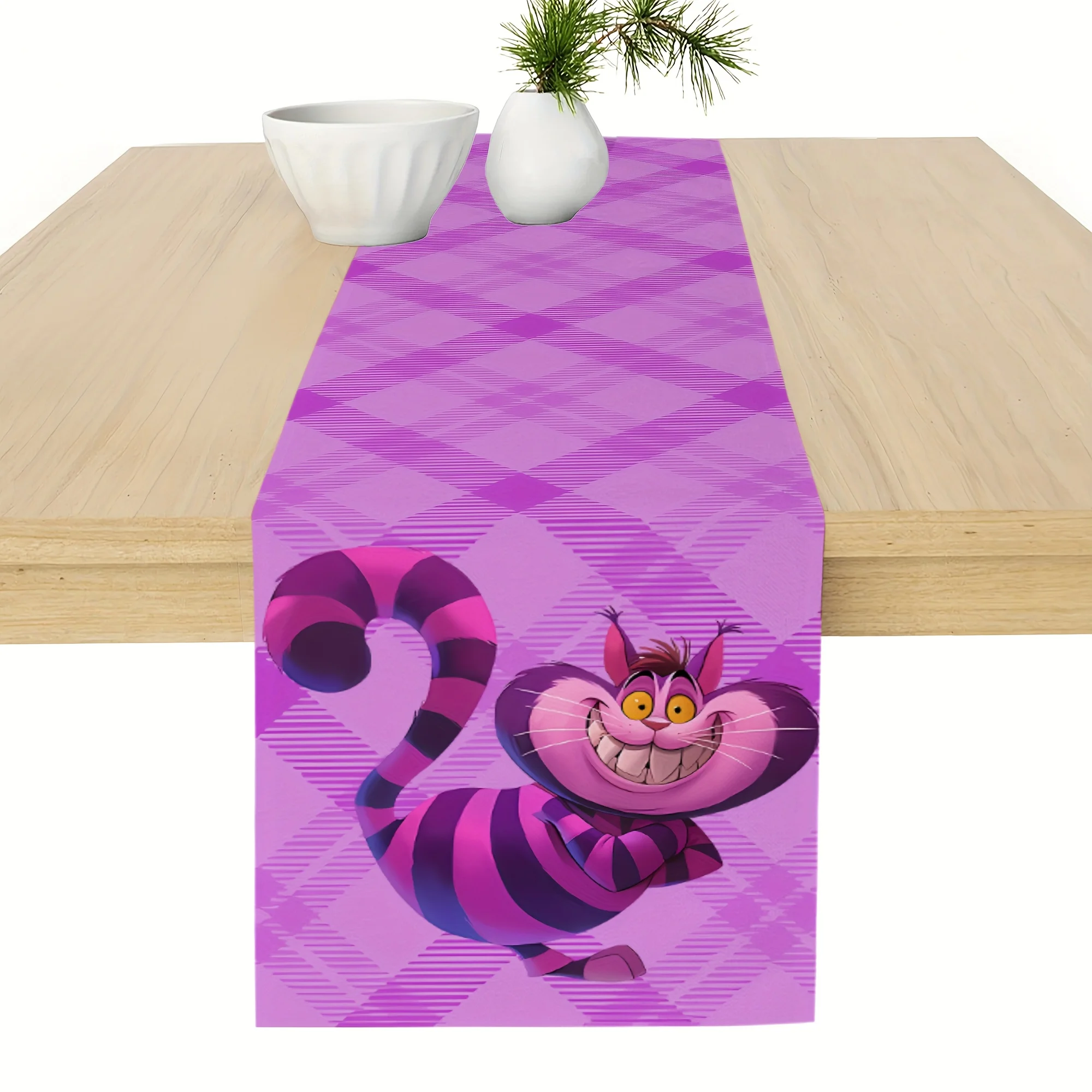 

1 Piece of Disney Alice in Wonderland Table Runner, Suitable for Holiday Dining, Indoor Use, Restaurants, Living Rooms, Office Desks, Thanksgiving Gifts