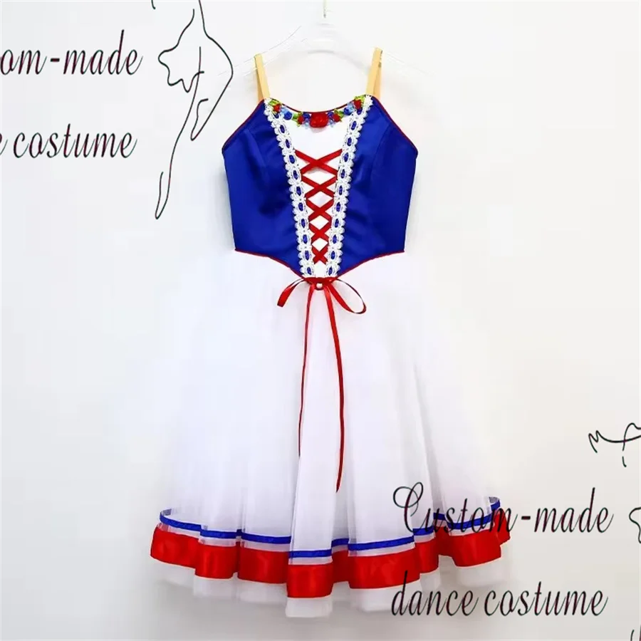 Robe de Ballet personnalisée à Variations de Paris Flamegirl, robe de spectacle pour adultes, robe longue de compétition pour enfants