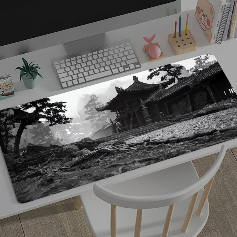 Gaming Mouse Pad B-black Myth Wukong Office Carpet Mouse Mats Gamer Desk Accessories Computer Table Pads PC carpet game Mousepad