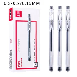 3 pcs/lot 0.3mm Fine Gel Pens Chinese Elegant Black Finance Needle Pens For Writing Office School Supplies Kawaii Stationery Pen