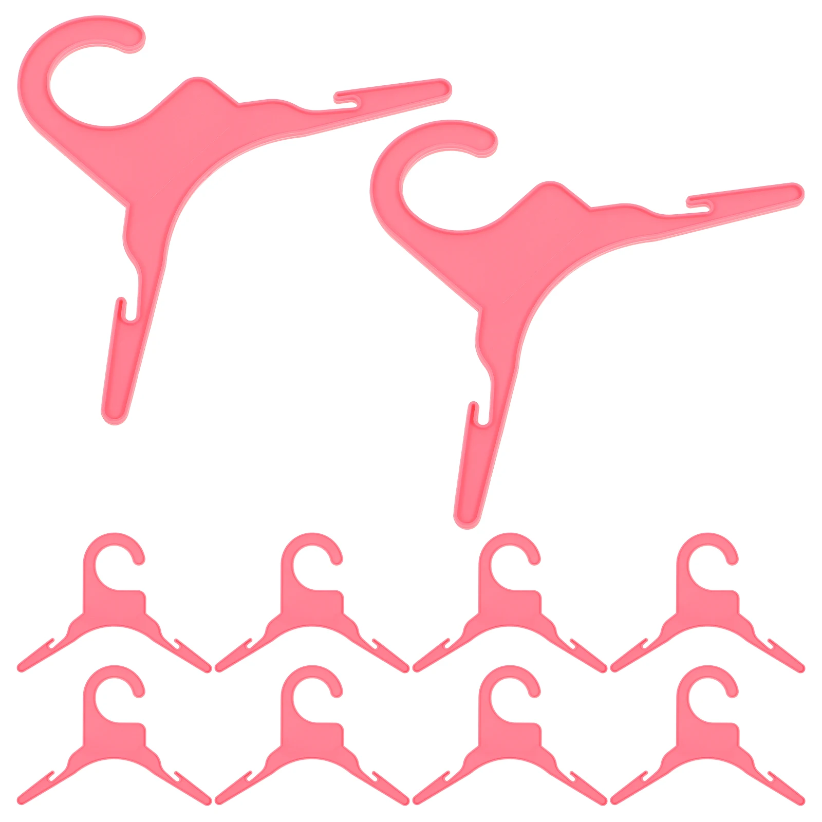 

10pcs Dog Clothes Hangers Pet Clothing Rack Plastic Small Pink Lightweight Reliable Portable Practical Indoor Outdoor Longtime